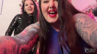 MistressKarino - We Own You, Sissy Slut! Sissyfication Blackmail Fantasy | Mistress Karino And Demoness Luna [Mp4 Hd]