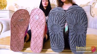 FEMDOMSQUAD Video Store - The Slave Will Now Lick Our Shoes Clean ( Shoe Worship With Miss Anastasia S & Lady Jojo ) - 4K Uhd Mp4