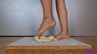 Trample Mania - Trampling - Crushin - Bare Feet Dough Crush - 4K Mp4