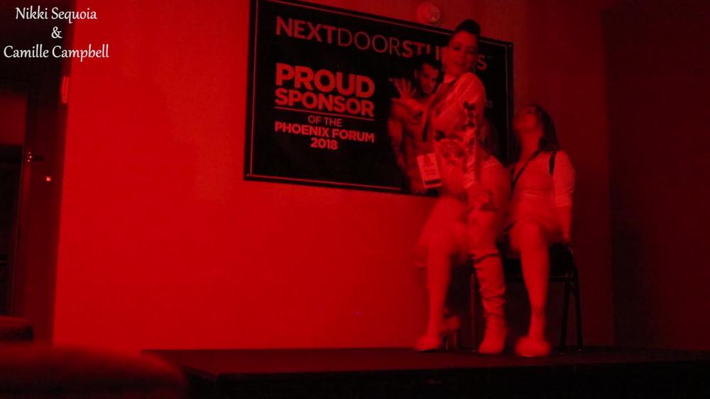 Nikki Sequoia Nikki Gives Camille A Public Lapdance
