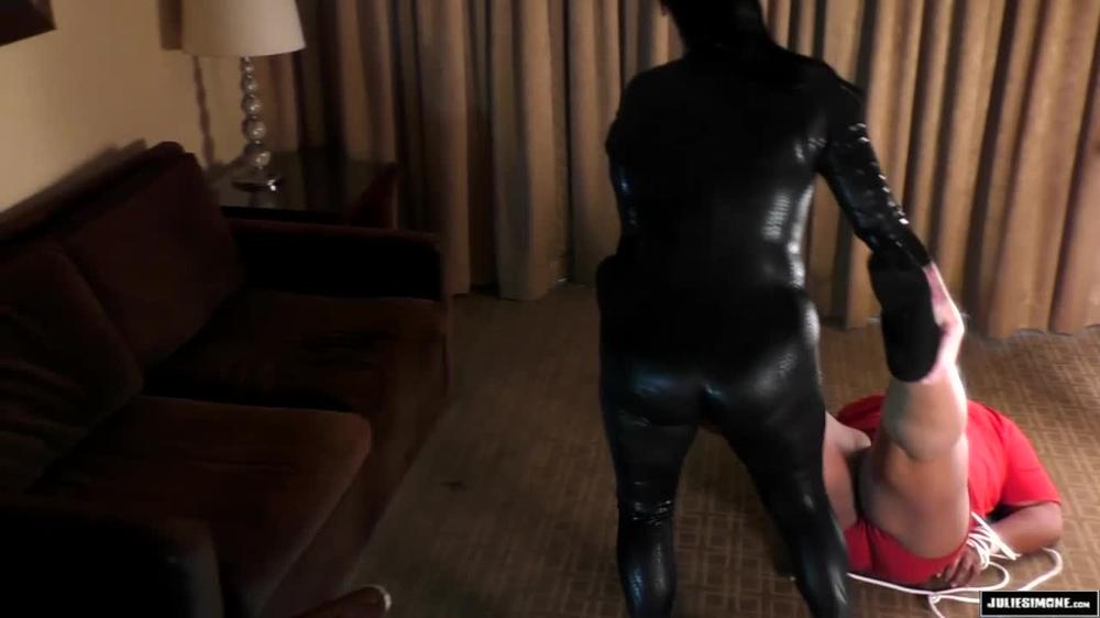 Bondage Wrestling Hogtie In Catsuit
