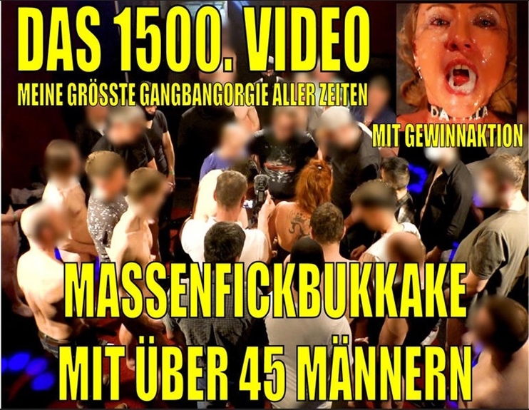 Daynia / THE 1500TH ANNIVERSARY VIDEO | MY BIGGEST MASS FUCK BUKKAKE EVER! 45+ men