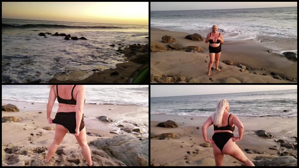 Cameron Skye Sunset Strip Tease On The Beach
