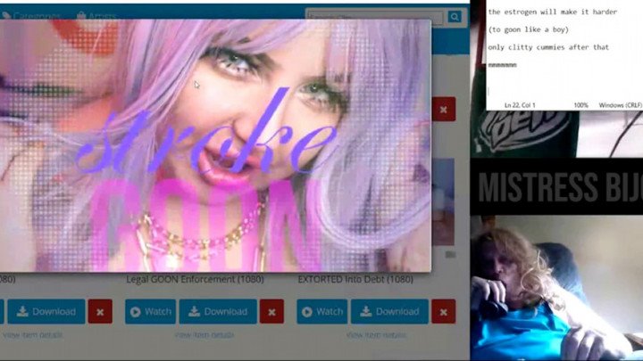 Mistressbijoux Sissy Gooner Cyber Control 2