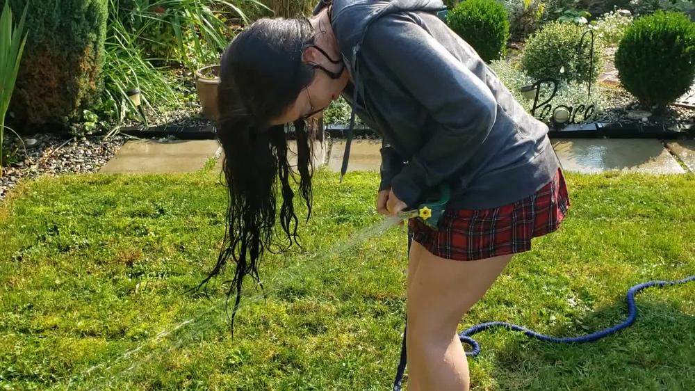 Nerdy Faery Shoe Piss and Soaked Sprinkler Fun