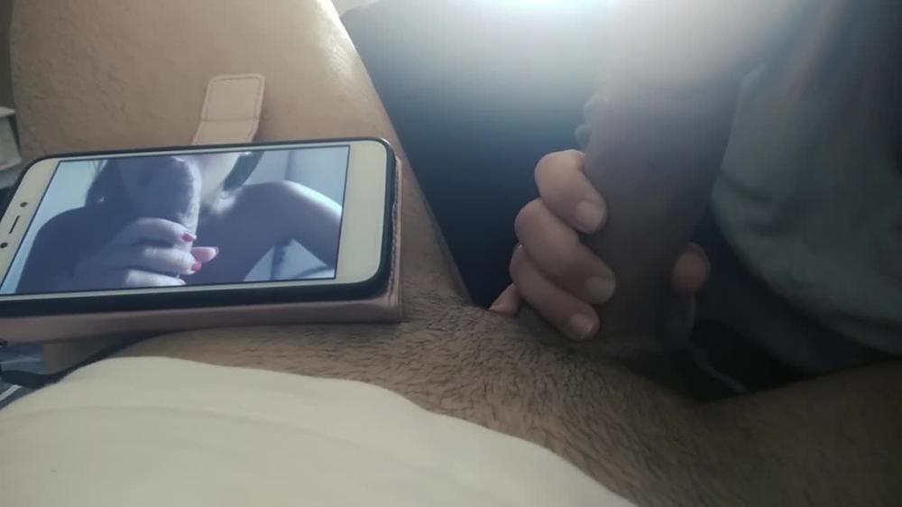 GF sucks huge cock while watch porn. Tribute: Sweet Bunny Blowjob 4k UHD
