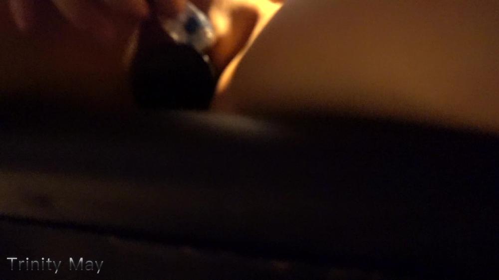 Huge Glass Plug Vibrator In Public