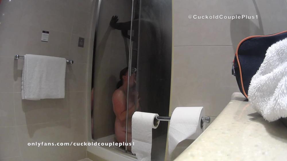 Interracial Shower Sex on Date Night. Real Cuckolding.
