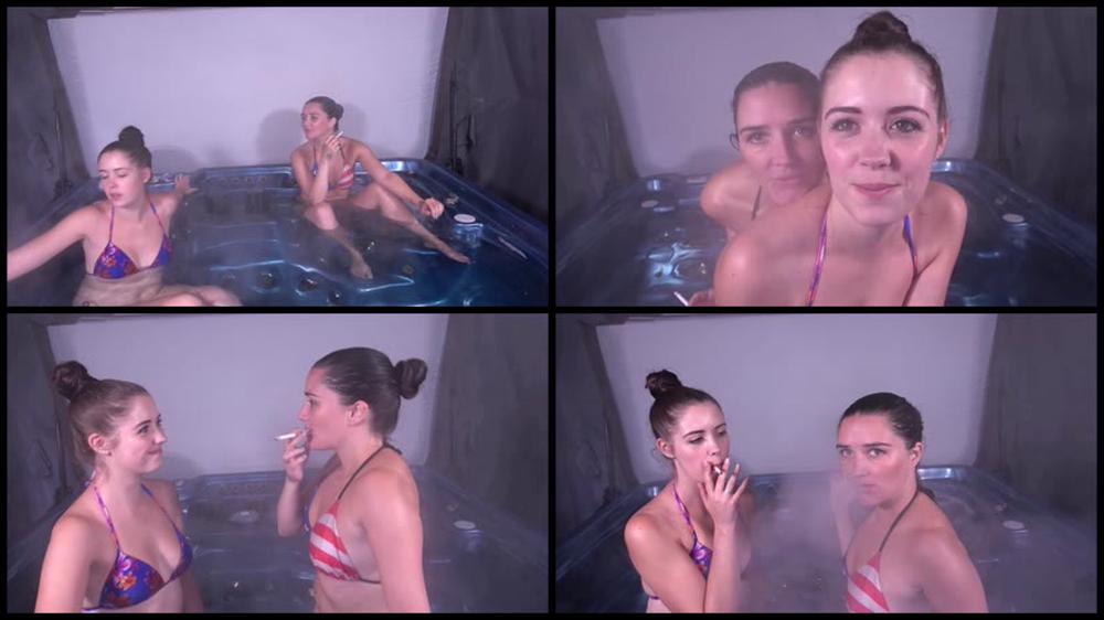 Naughtypoppyuk   Poppy And Pixiee Smoking The Hottub