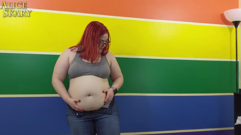Oiling My Big Bloated Belly