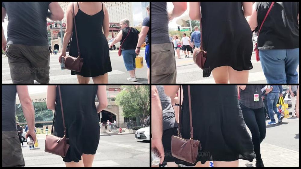 0014 Seethru Black Dress Thin Material Candid Video Hd Booty In Public Cheeks Video