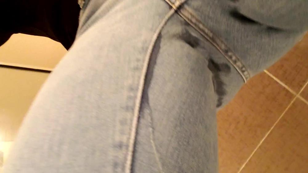 At The Mall. Levi's Purchase and Piss wearing Pink Plastic Panties