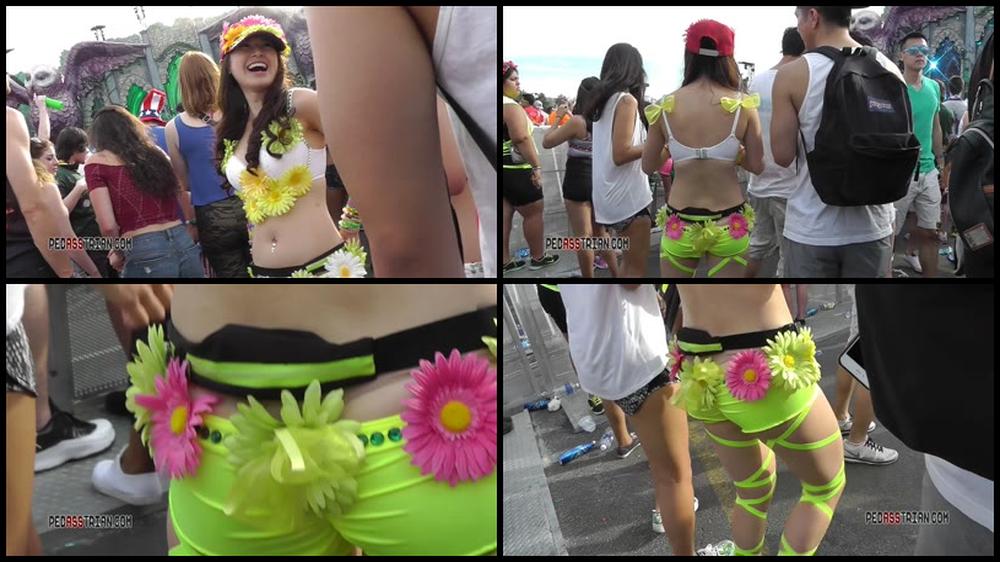 388 Edc Asian Green Shorts Thong Slip