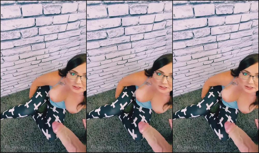 CoyWilder-- taking a big facial with my new glasses