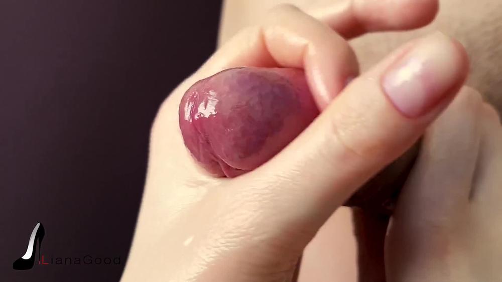 Handjob Close-Up From A Young Russian Couple. Ruined Orgasm And Lots Of Cum