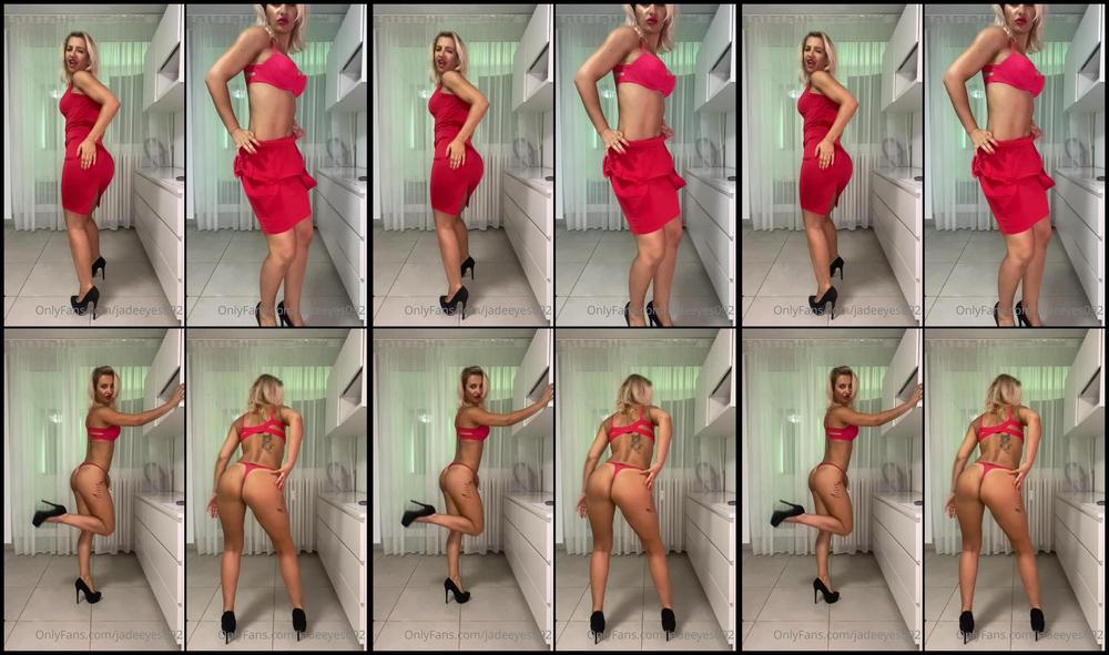 Jadeeyes092 24 08 2022 2573163033 Red Dress Hot Striptease 40 3 03 Min 41
