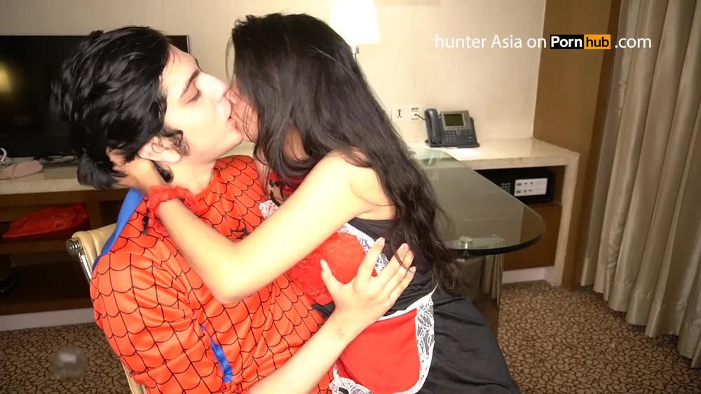 Spiderman long kissing closeup - hot kissing compilation