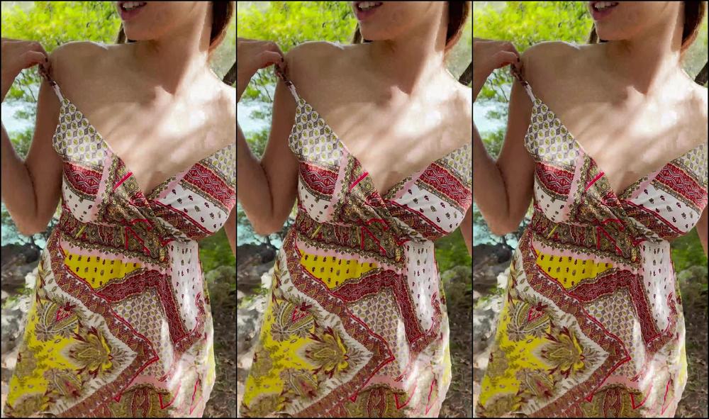 PUBLIC FLASHING OF PUSSY AND ASS, SUMMER DRESS UPSKIRT IN AN CROWDED BEACH!