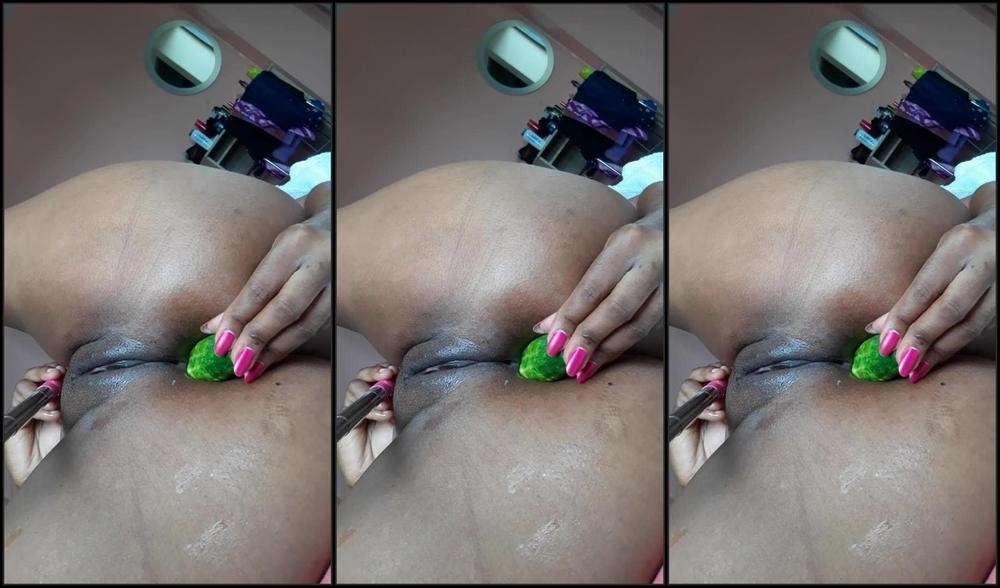 Tika Tears Her Ass Hole While Cummings Lol