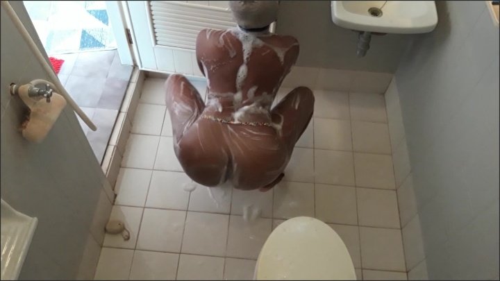 Tika In The Bathroom Getting Ready