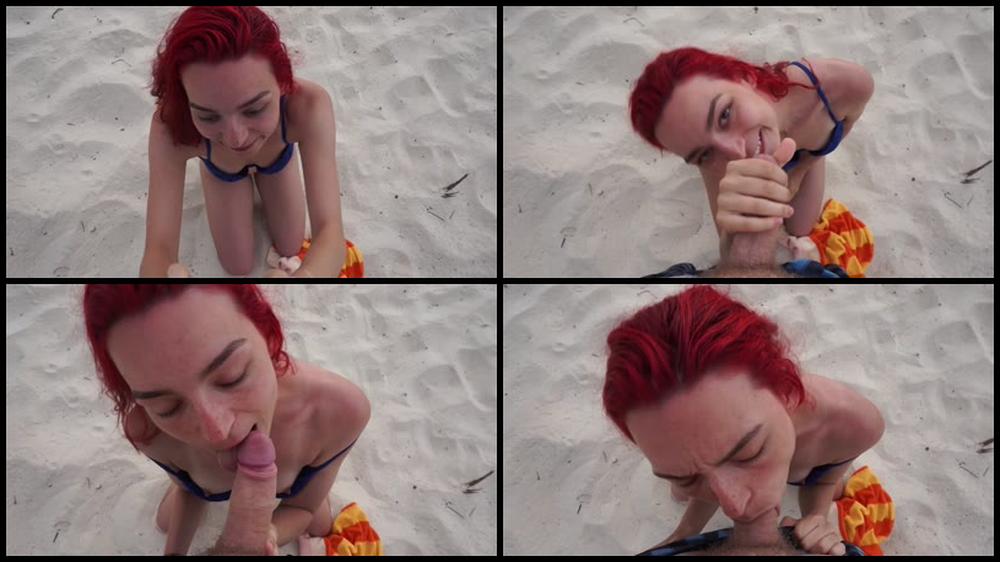 Haley420 Public Bj On The Beach