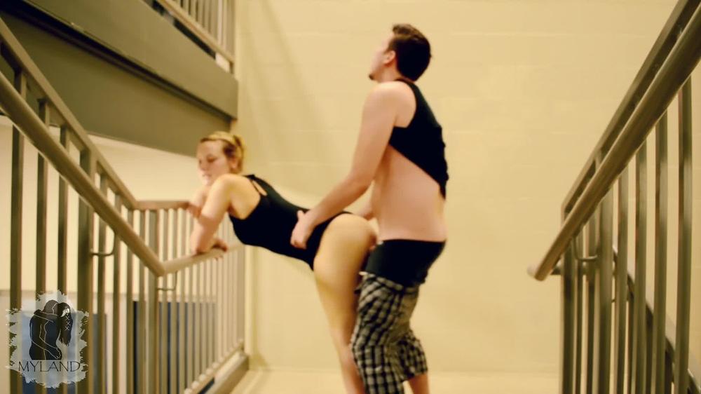 Mya Lane - Horny Couple Fucking In The Stairwell (Ph)