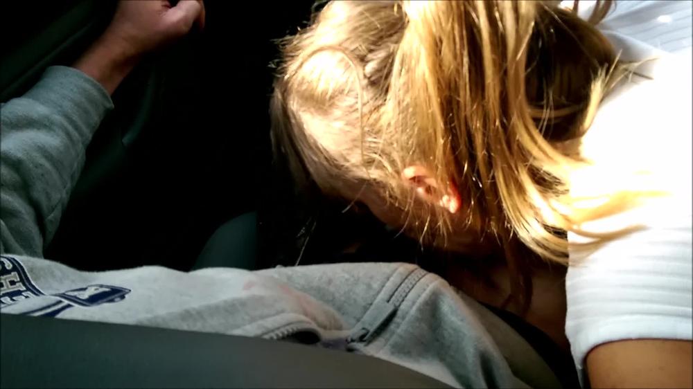 Public Street Car Blowjob & Cum in Mouth Driving