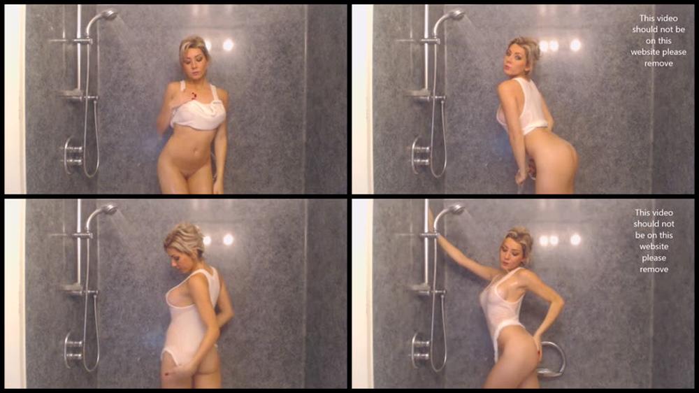 Casssie Wet Tshirt Shower Tease