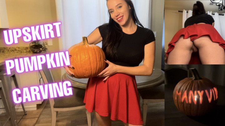 Natalialeo Up Skirt Pumpkin Carving Fun