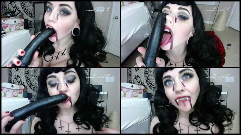 Camille Campbell Sexy Vampire Toy Blowjob 720P Hd