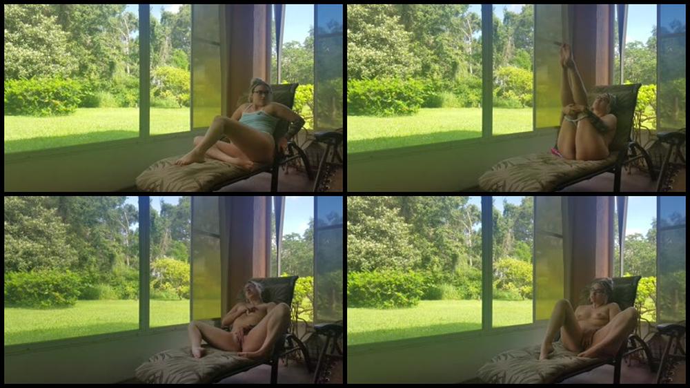 Caraday   Sensual Masturbation On The Porch   Manyvids