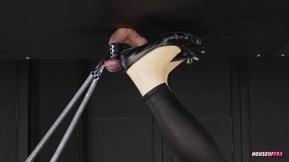 Milking Table Femdom Footjob & Handjob – Balls Stretching | Era