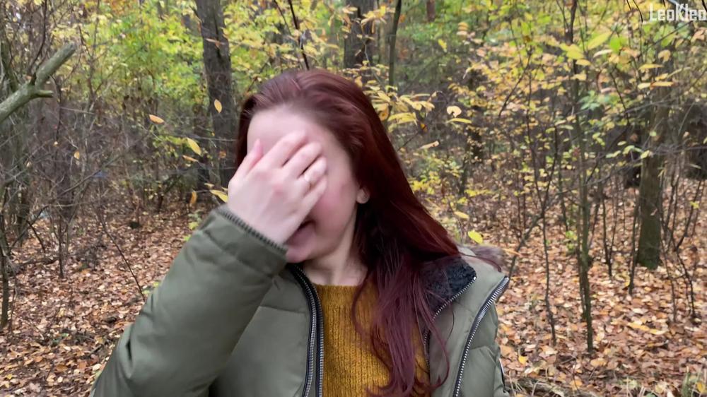 Public pickup and cum inside the girl outdoors. LeoKleo