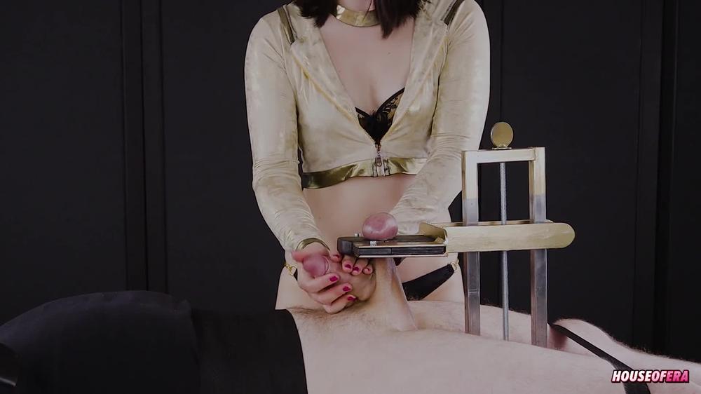 Balls Stretching Machine - Edging Handjob Torture with Ballbusting | Era