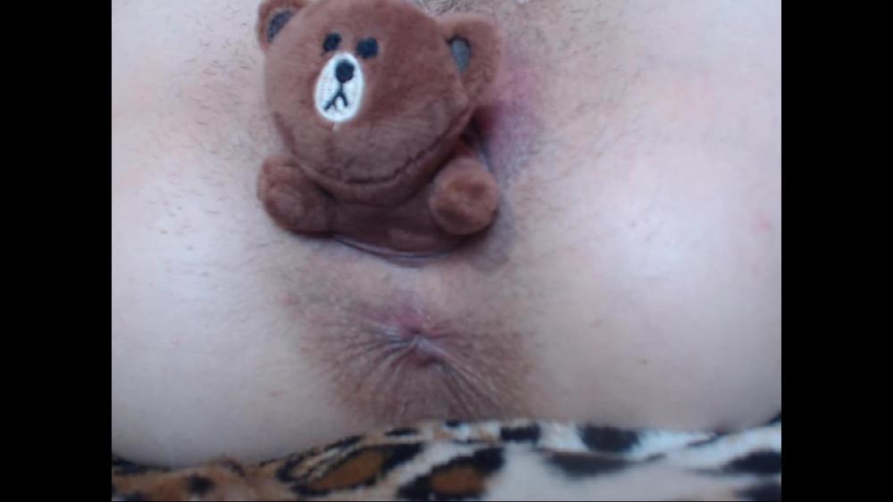 Cuteblonde666 Stuffing Brown Bear Into My Tight Pussy