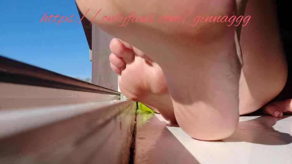 sniff between my legs, sniff my panties and lick my heels, wipe my drool and jerk off - GinnaGg