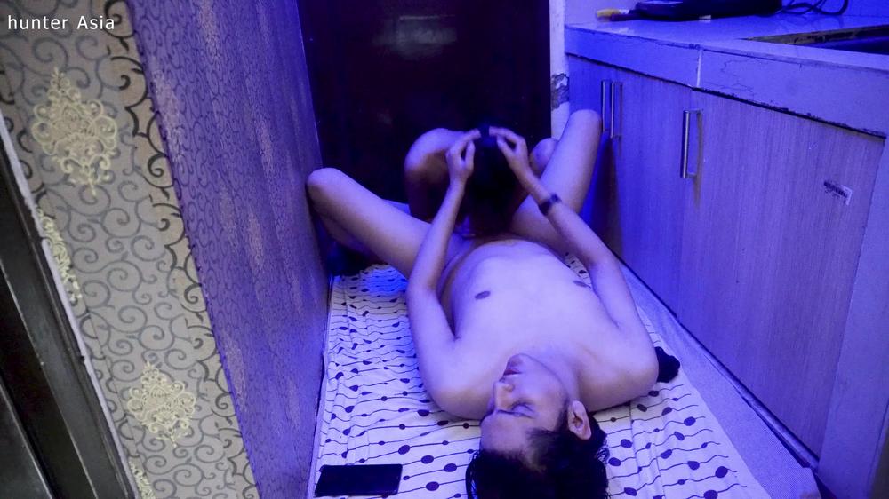 After watching porn my girlfriend gets horny and suck my dick and get fucked - hunter Asia