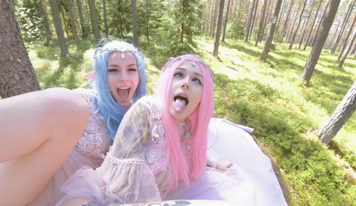 Purple Bitch Elves Ride Dragons In The Forest