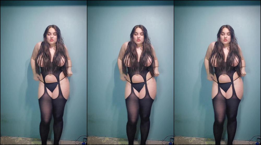 Natural Curvy Sensual Body Stocking Strip Tease
