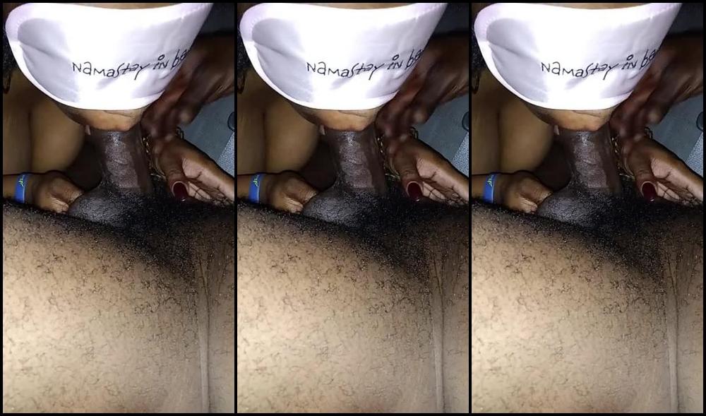 BIG TITTY EBONY TEEN SUCKS NICE AND SLOW!!!!