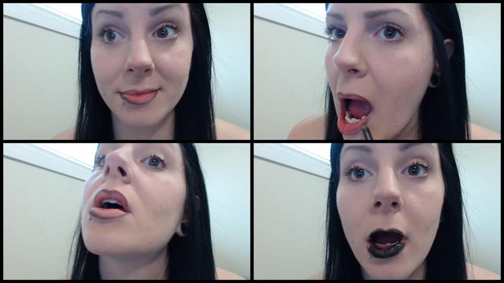 Booty4U Silly Faces And Applying Black Lipstick