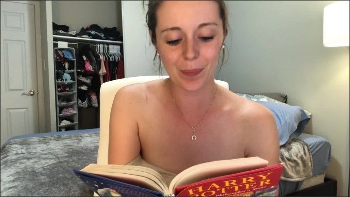 Nadia Foxx Hysterically Reading Harry Potter While Sitting On A Vibrator