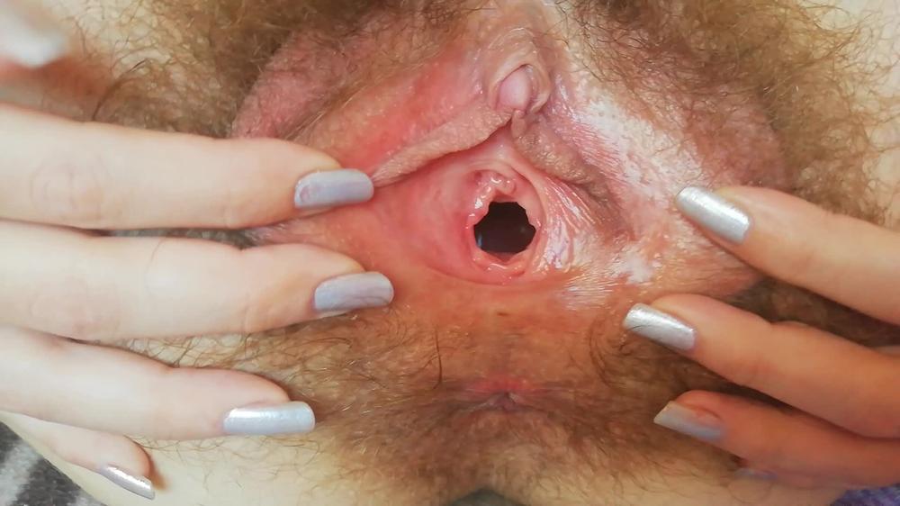 Cuteblonde666 Hairy Pussy Gaping Close Up