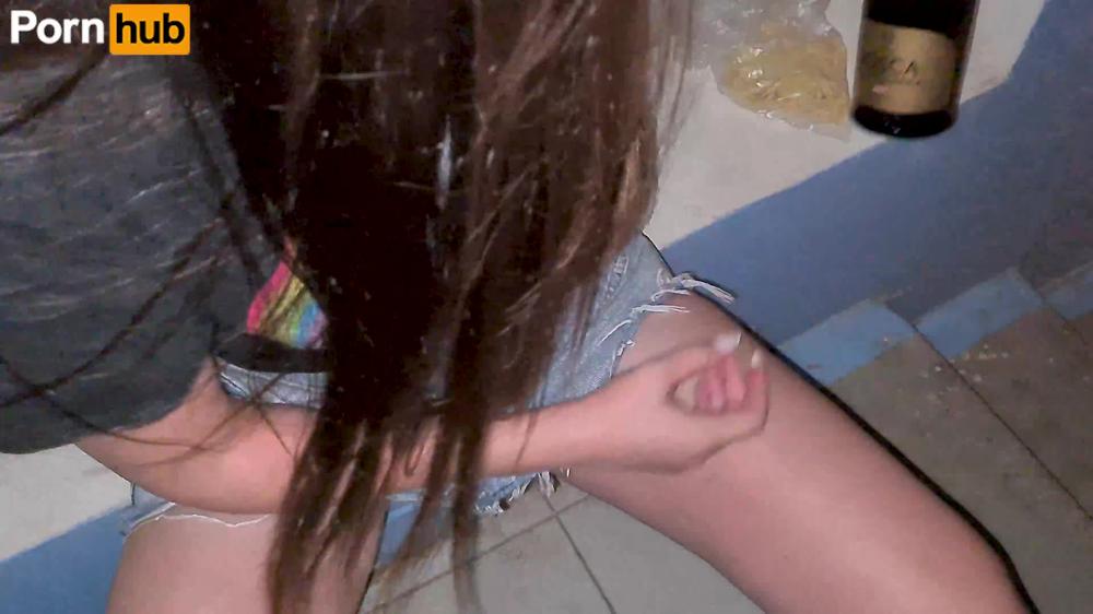 Daddy, why did you buy me champagne!? Do you want to get a blowjob in the entrance ? the old pervert