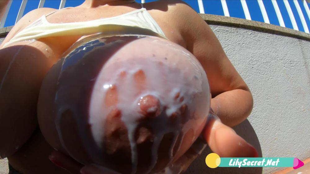 Blonde with Big & Perfect Natural Tits Full of Milk Part I - Lily Secret