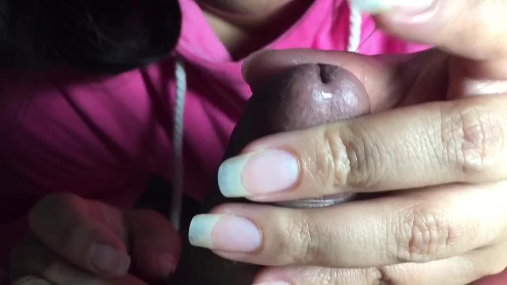 a soft blowjob ends with an epic cumshot, too much milk for my mouth
