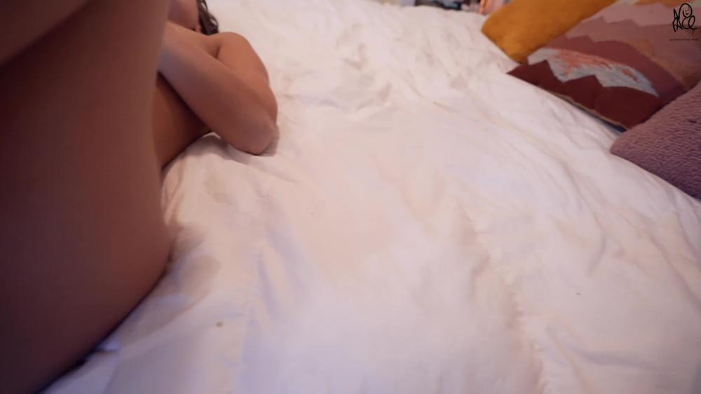 Caught Riding a Huge Dildo By my Roommate, So I Let Him Creampie me