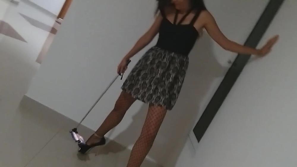 Hotel Corridor PEE ADVENTURE n Selfie Stick # Up Dress NO PANTIES