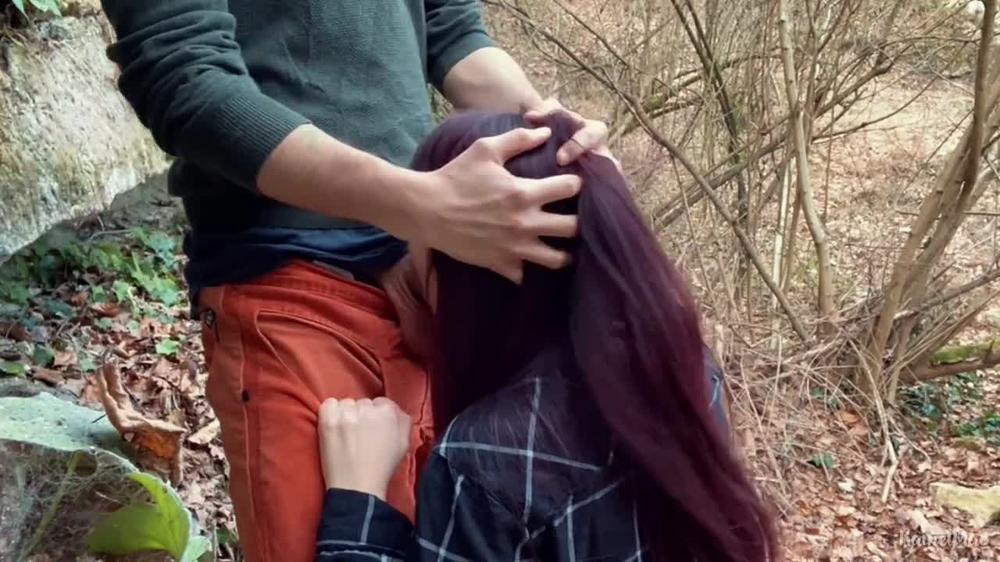 Almost caught during our Sunday forest fuck - Public sex