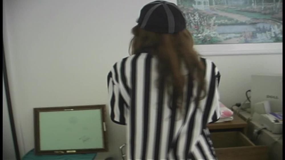 Thinkpink Production 013 Sexy Heidi Strips To Be Referee